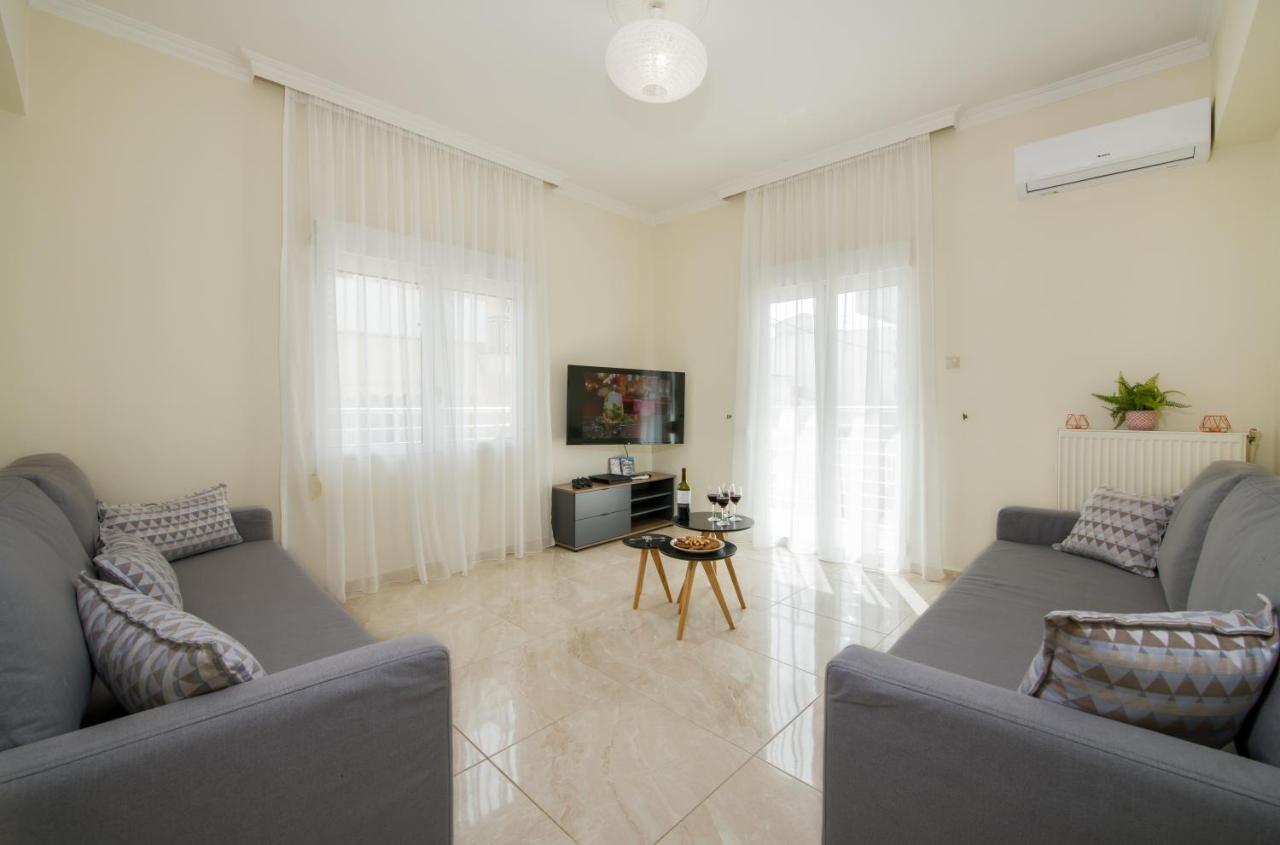 חאניה Center Manolia Dream 3 Bedroom Apartment 100M Away From The Beach מראה חיצוני תמונה
