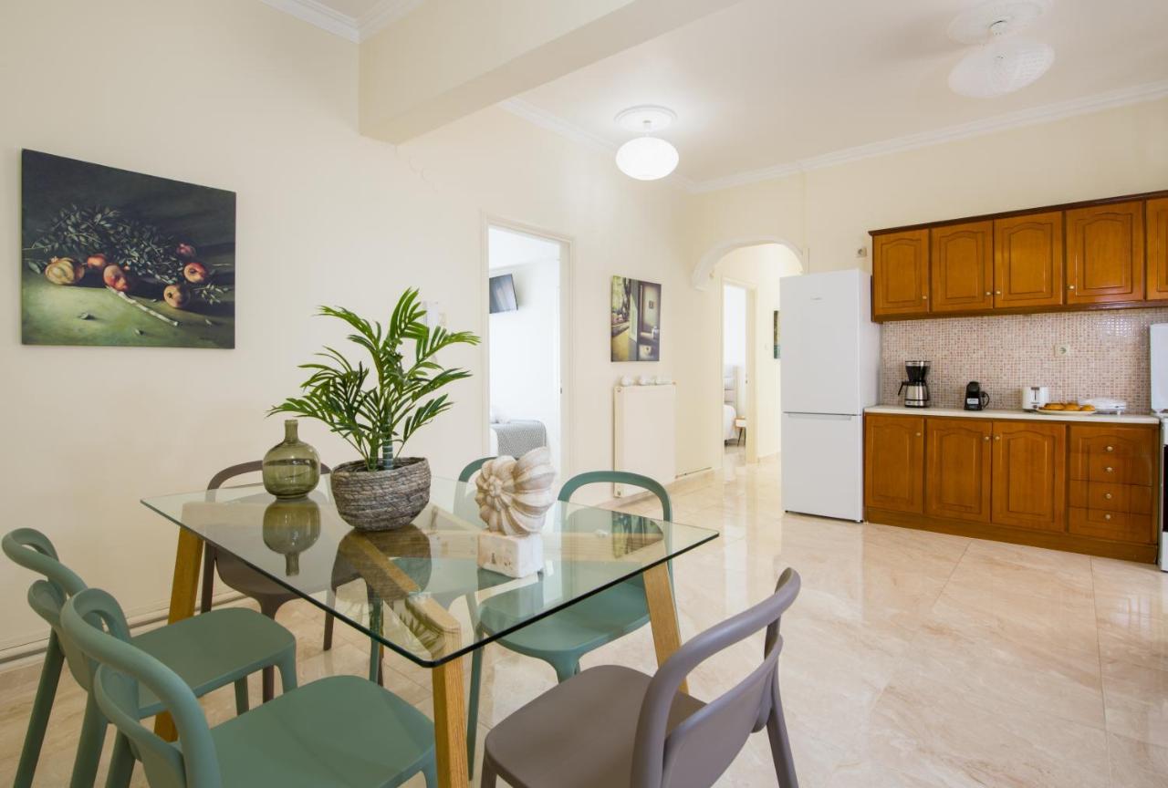 חאניה Center Manolia Dream 3 Bedroom Apartment 100M Away From The Beach מראה חיצוני תמונה