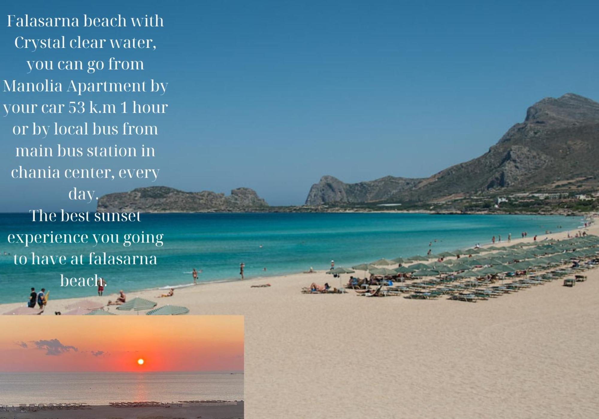 חאניה Center Manolia Dream 3 Bedroom Apartment 100M Away From The Beach מראה חיצוני תמונה